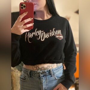 2012 Barnett H-D Small Altered Crop Sweatshirt 🖤